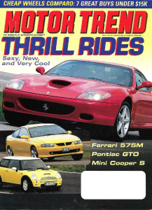 MOTOR TREND 2002 JULY - SCION, MARANELLO, MARAUDER